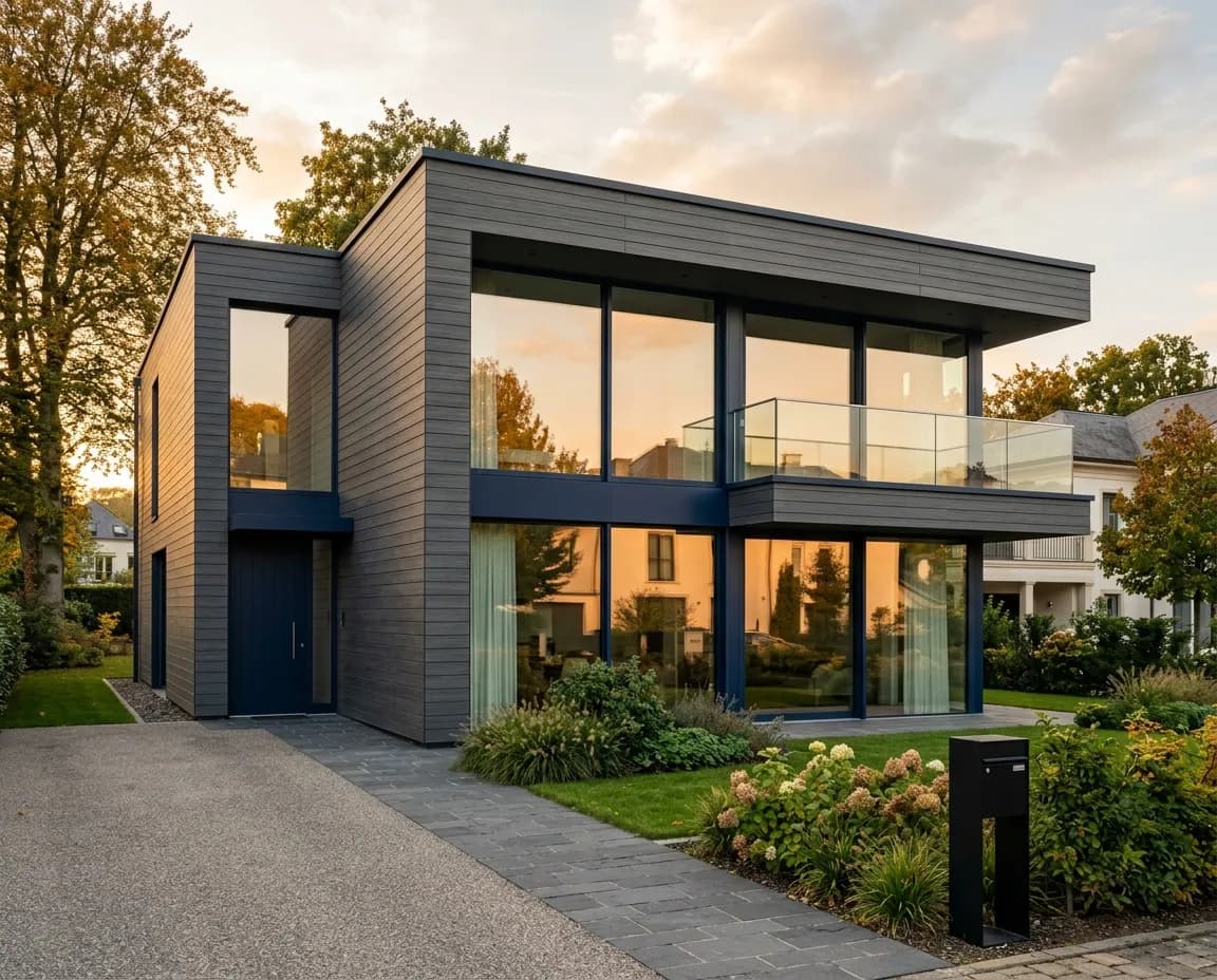 Maison contemporaine — bardage bois ventilé, 160 m²